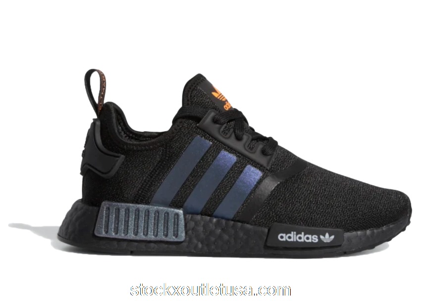 Outlet adidas NMD R1 Core Black Solar Orange (GS) FV8026