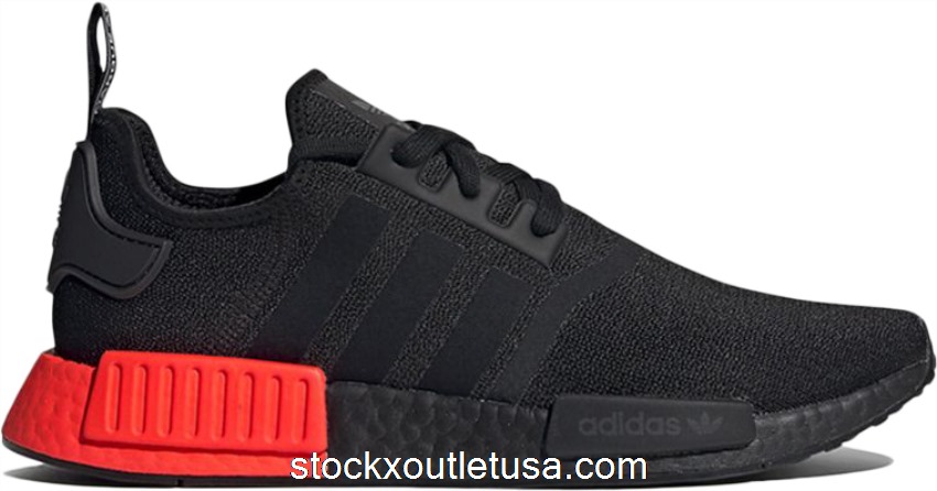 Outlet adidas NMD R1 Core Black Solar Red EE5107