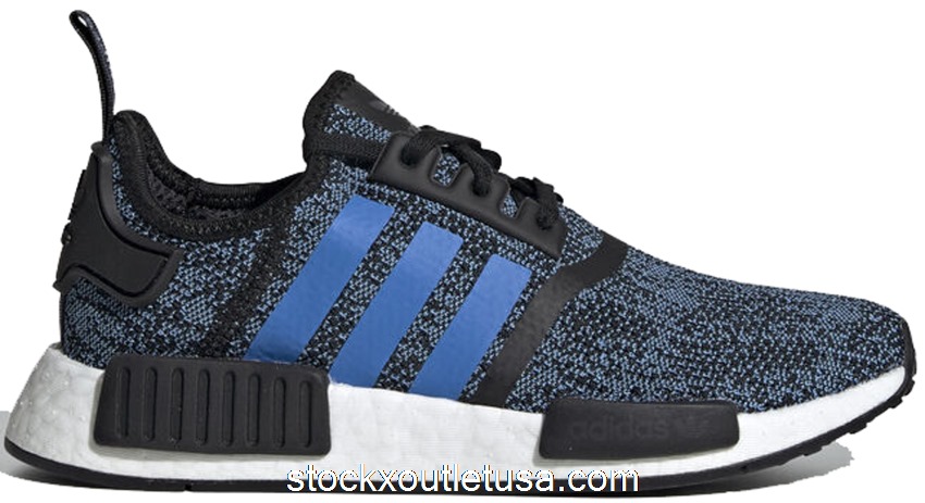 Outlet adidas NMD R1 Core Black True Blue (Youth) F34422