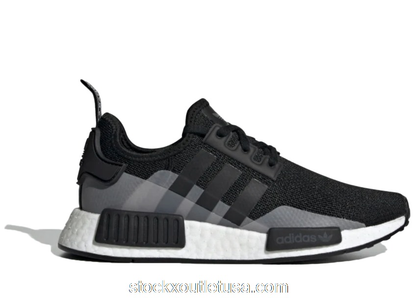 Outlet adidas NMD R1 Core Black Vapour Pink (GS) EE6678