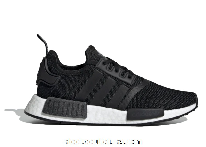 Outlet adidas NMD R1 Core Black White (GS) EE8463