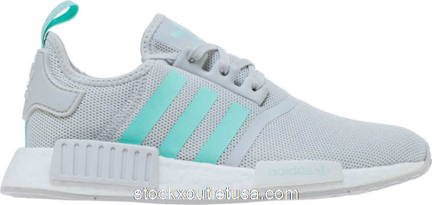 Outlet adidas NMD R1 Grey Clear Mint (Youth) D96689