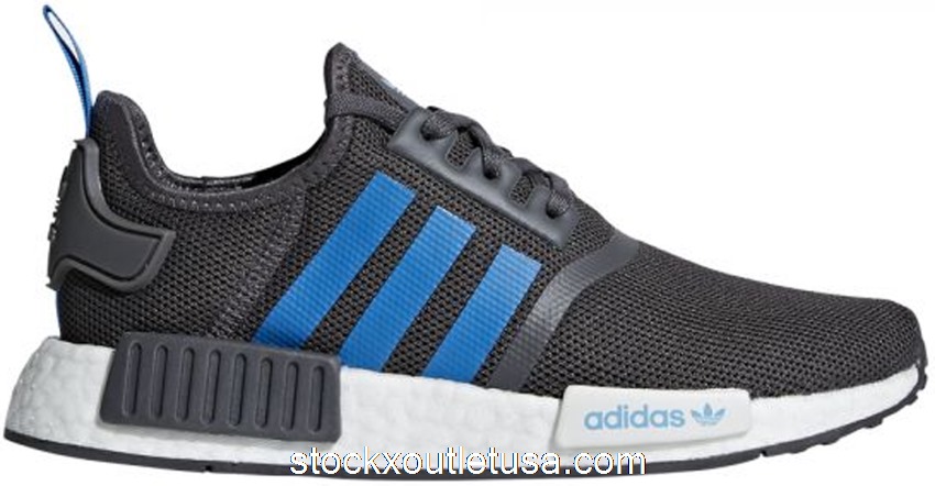 Outlet adidas NMD R1 Grey Five Bright Blue (Youth) D96688