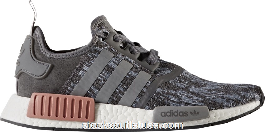 Outlet adidas NMD R1 Heather Grey Raw Pink (W) BY9647