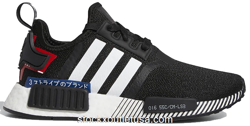 Outlet adidas NMD R1 Japan Pack Black White (Youth) EF2310
