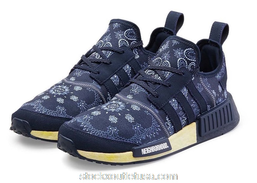 Outlet adidas NMD R1 Neighborhood Paisley Navy GY4158