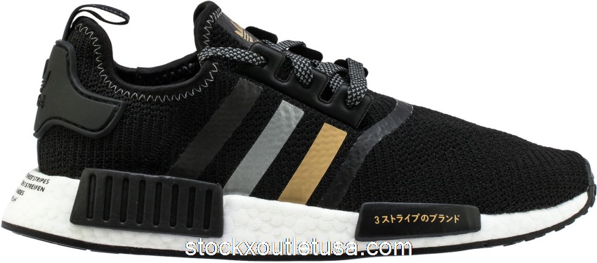 Outlet adidas NMD R1 Shoe Palace Black and Gold EH2749