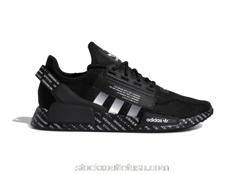 Outlet adidas NMD R1 V2 Script Black GX1120