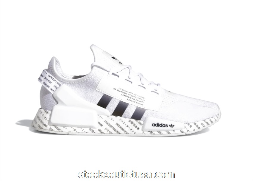Outlet adidas NMD R1 V2 Script White GX1116