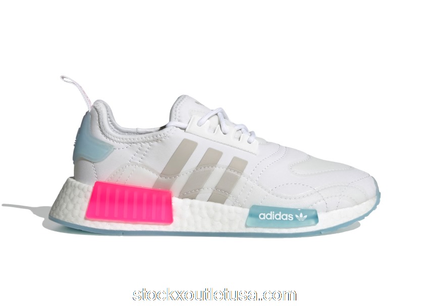 Outlet adidas NMD R1 White Halo Blue Shock Pink (W) GZ9282