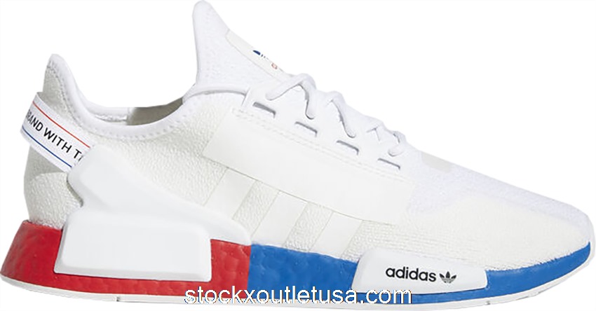 Outlet adidas NMD R1 White Red Blue FX4148