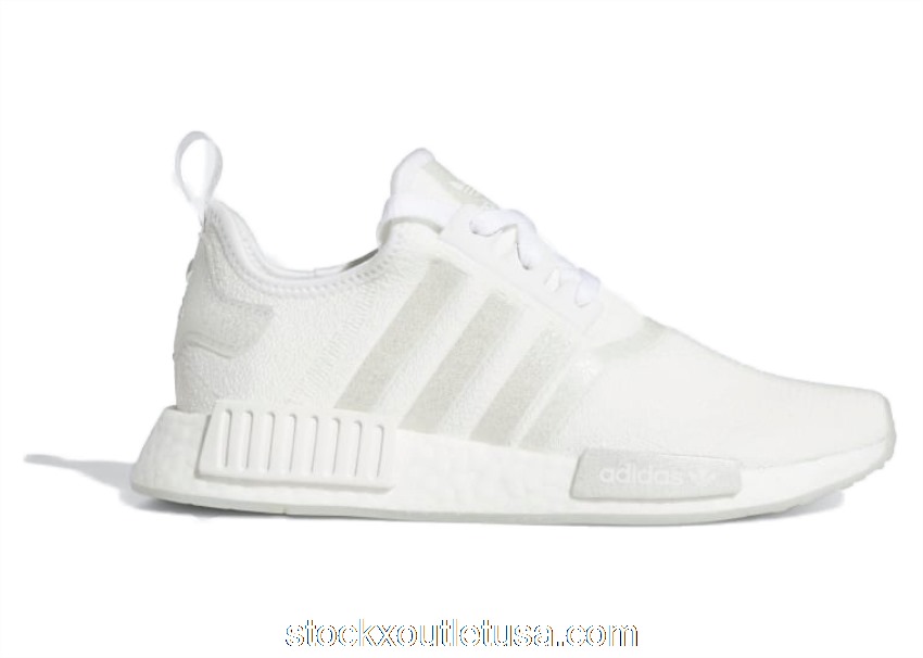 Outlet adidas NMD R1 White Silver Metallic (W) GX0033