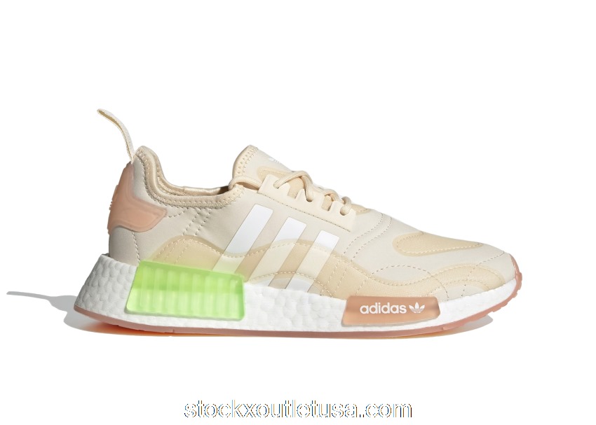 Outlet adidas NMD R1 Wonder White Signal Green (W) GZ9281