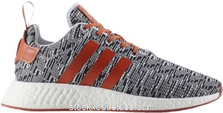 Outlet adidas NMD R2 White Grey Solar Red CQ0720