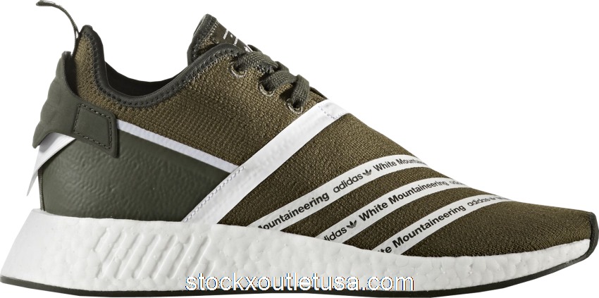 Outlet adidas NMD R2 White Mountaineering Trace Olive CG3649