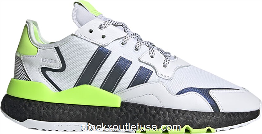 Outlet adidas Nite Jogger Cloud White Signal Green EG6749