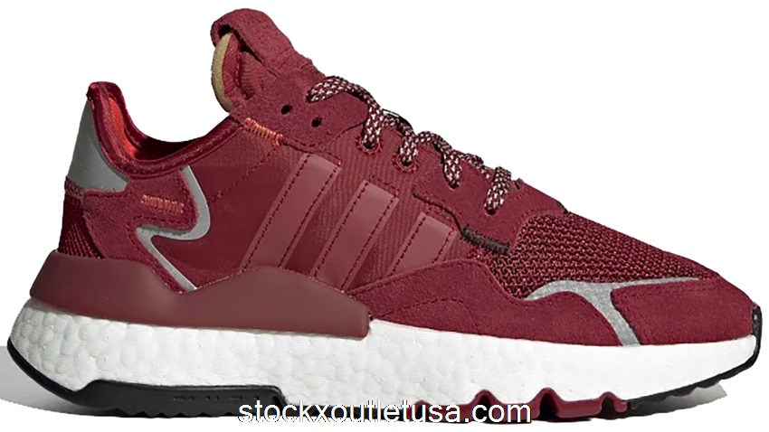 Outlet adidas Nite Jogger Collegiate Burgundy (GS) EF9215