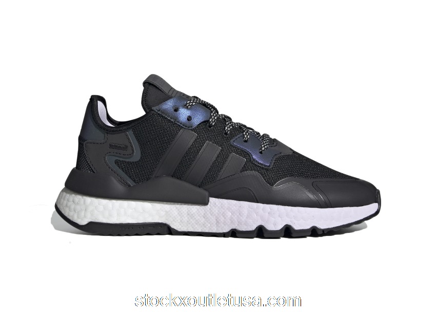 Outlet adidas Nite Jogger Core Black Purple Tint (W) EF5421