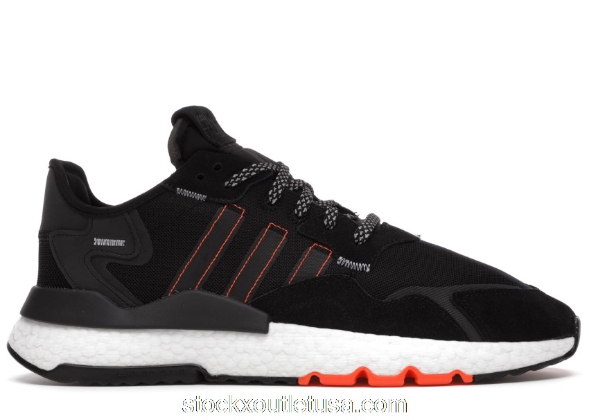 Outlet adidas Nite Jogger Core Black Solar Orange FW0187