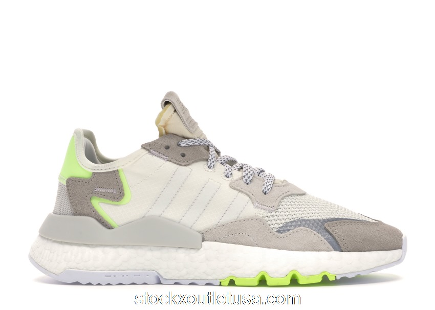 Outlet adidas Nite Jogger Off White Hi Res Yellow (W) CG6098