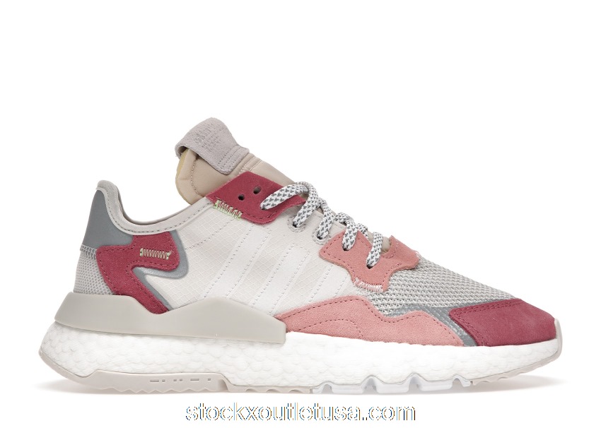 Outlet adidas Nite Jogger White Trace Pink (W) DA8666