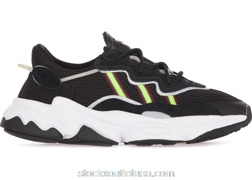 Outlet adidas Ozweego Black Solar Green (W) EF0158