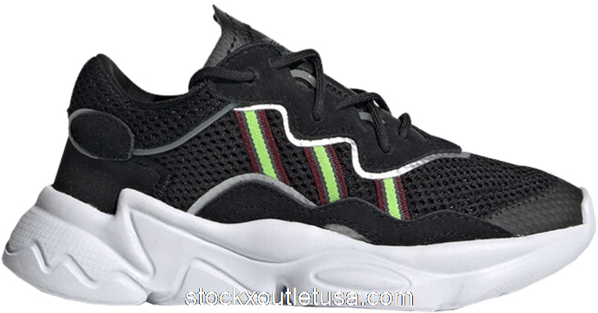 Outlet adidas Ozweego Core Black Solar Green (PS) EE8288