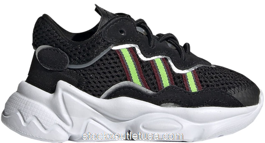 Outlet adidas Ozweego Core Black Solar Green (TD) EE8293