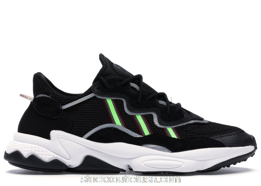 Outlet adidas Ozweego Core Black Solar Green EE7002
