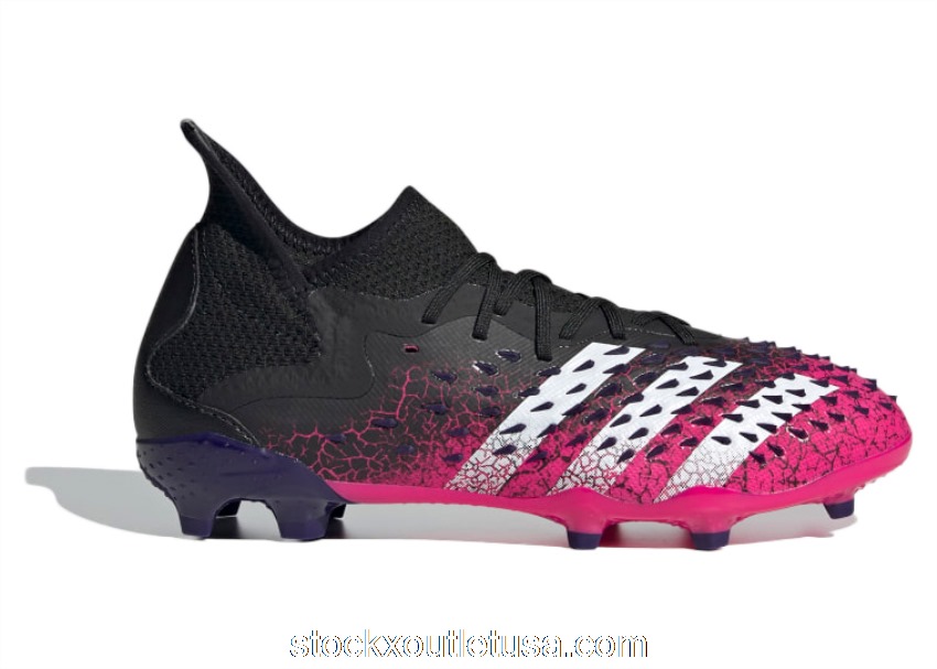 Outlet adidas Predator Freak 1 FG J Demonskin Black Shock Pink FW7528