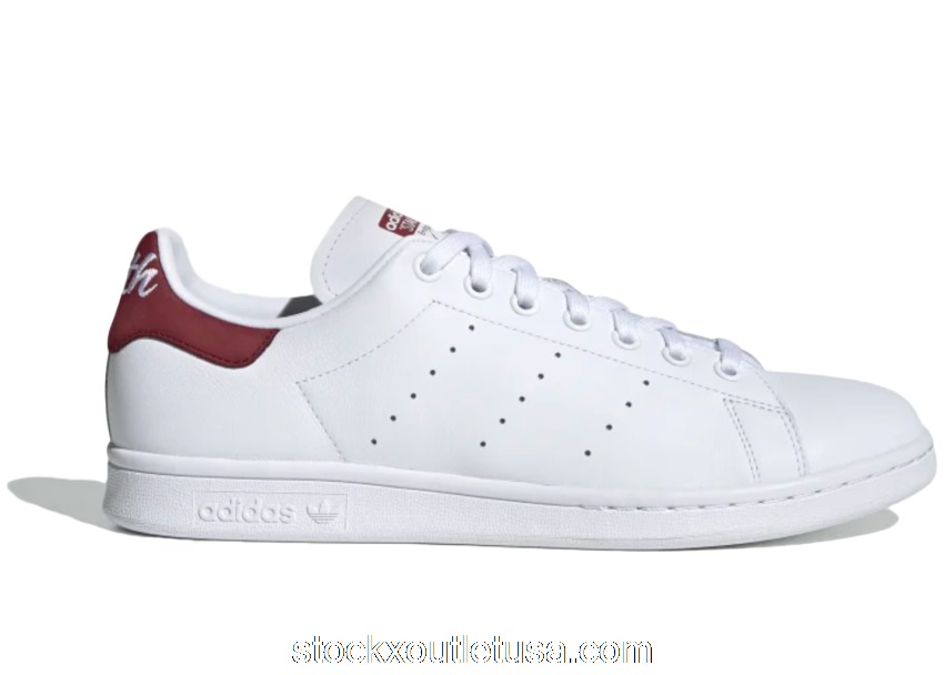 Outlet adidas Stan Smith Cloud White Collegiate Burgundy EE5803