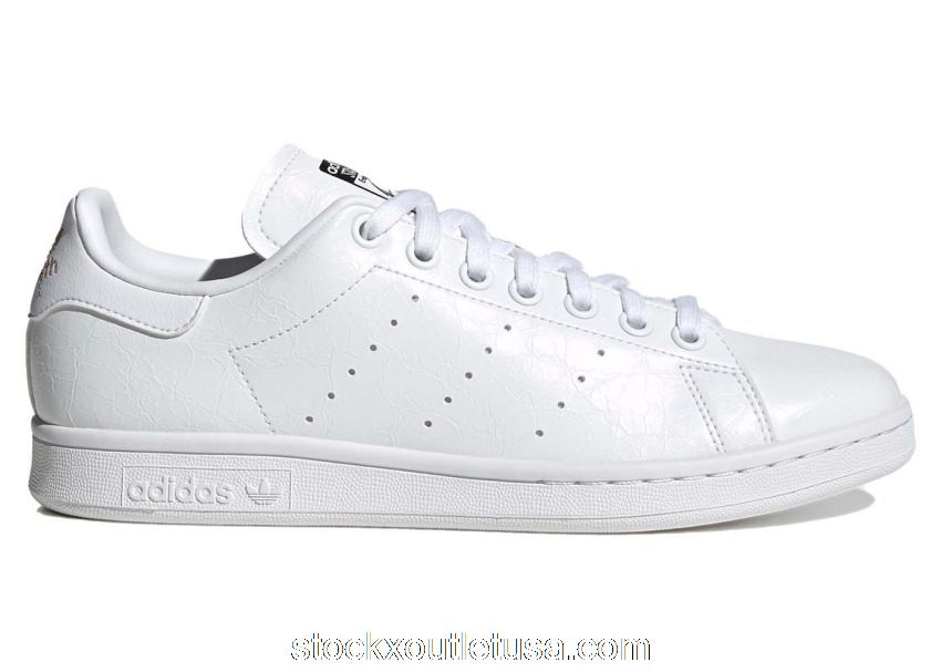 Outlet adidas Stan Smith Cracked Leather White Gold (W) GY5907