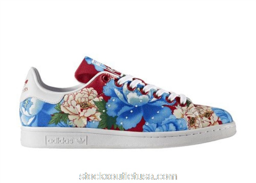 Outlet adidas Stan Smith Dark Red Floral (W) BB5158