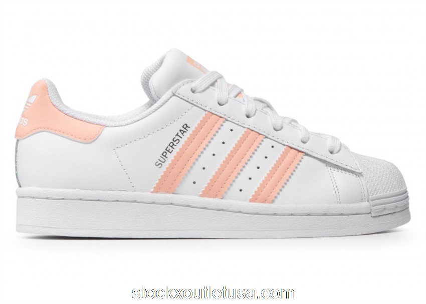 Outlet adidas Superstar Cloud White Haze Coral (GS) GZ9097