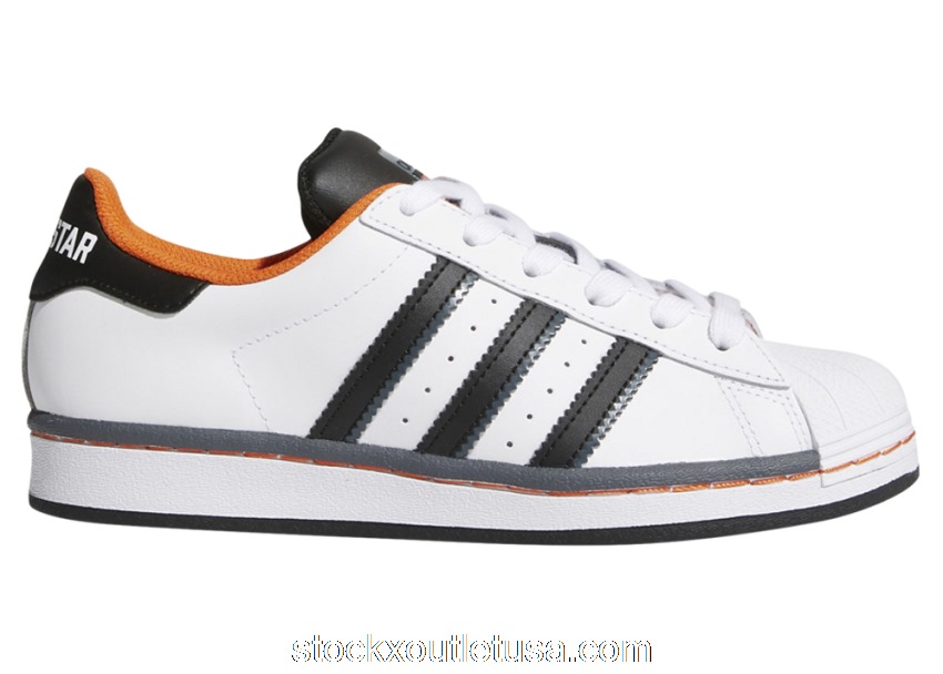 Outlet adidas Superstar Cloud White Orange (GS) FV3685