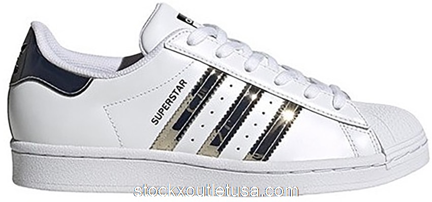 Outlet adidas Superstar Cloud White Silver Metallic (W) FW3915