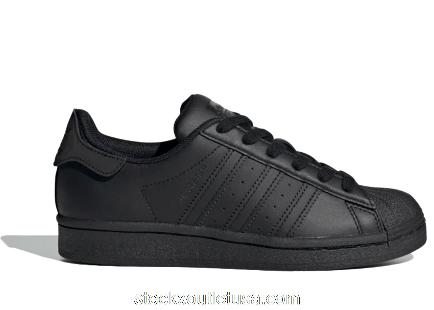 Outlet adidas Superstar Core Black Black (GS) FV3702