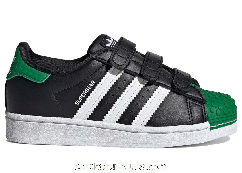 Outlet adidas Superstar LEGO Black Green White (PS) GY3325