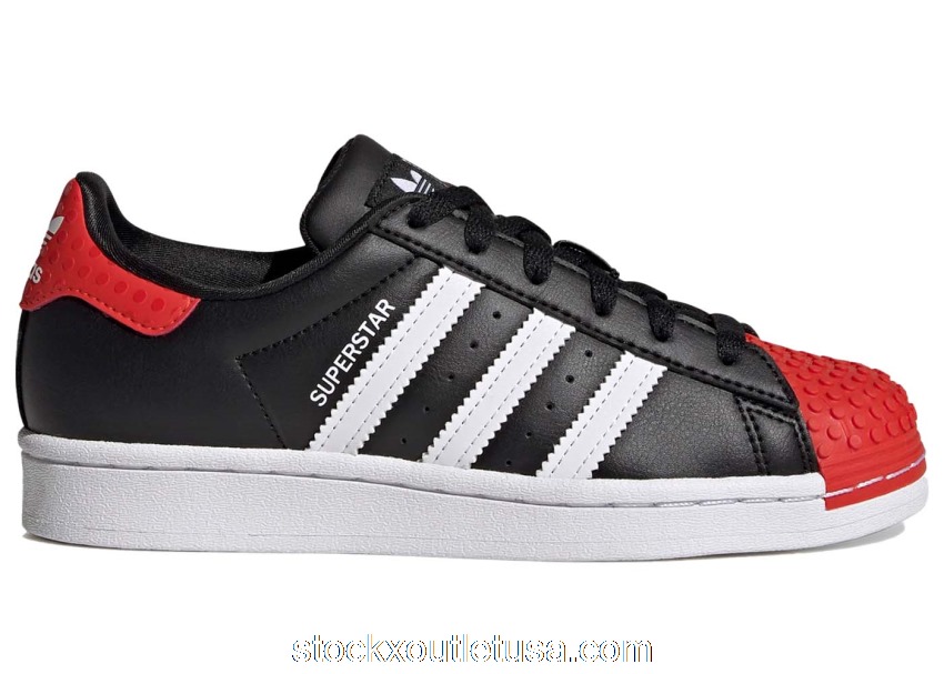 Outlet adidas Superstar LEGO Black Red White (GS) GX3382