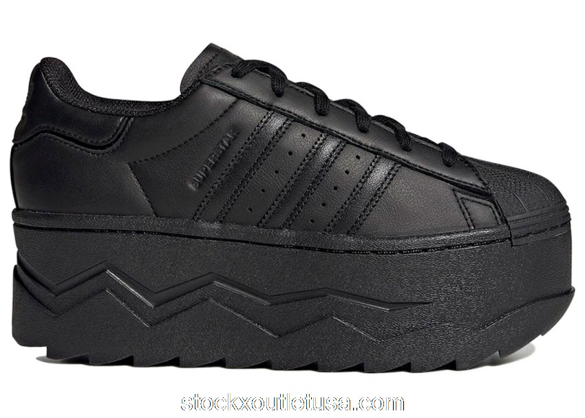 Outlet adidas Superstar Platforum Low Triple Black (W) GZ9126