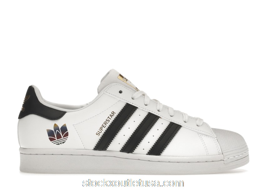 Outlet adidas Superstar Trefoil White Black (W) FX8543