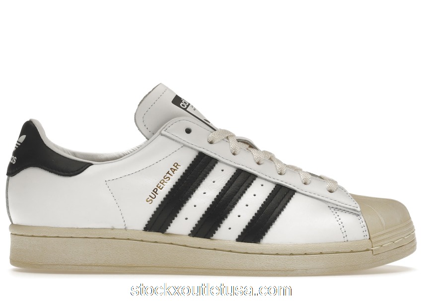 Outlet adidas Superstar White Black Aged Sole FV2831