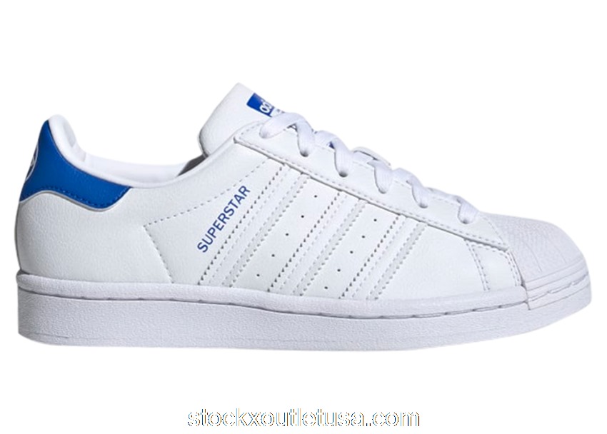 Outlet adidas Superstar White Blue (GS) FW0816