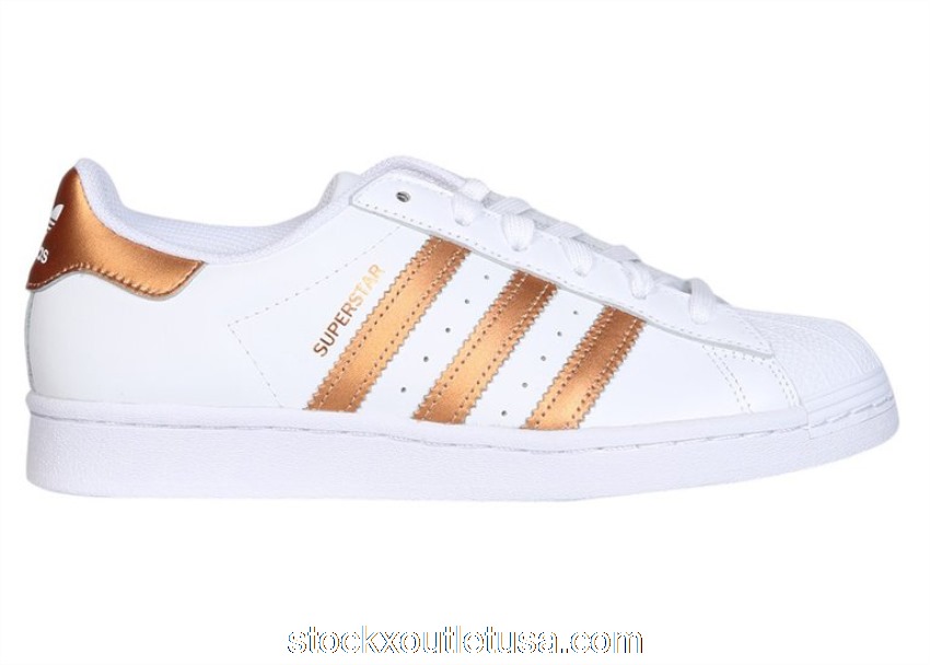 Outlet adidas Superstar White Copper Metallic (W) FX7484