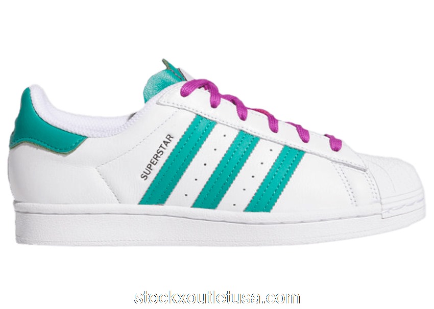 Outlet adidas Superstar White Glory Green (W) H06595