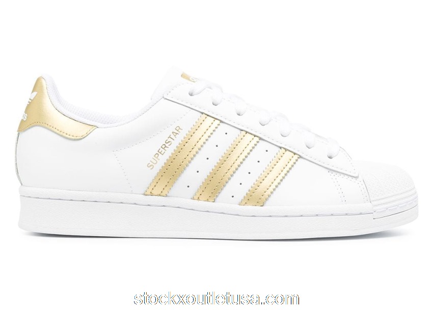 Outlet adidas Superstar White Gold Metallic (W) FX7483