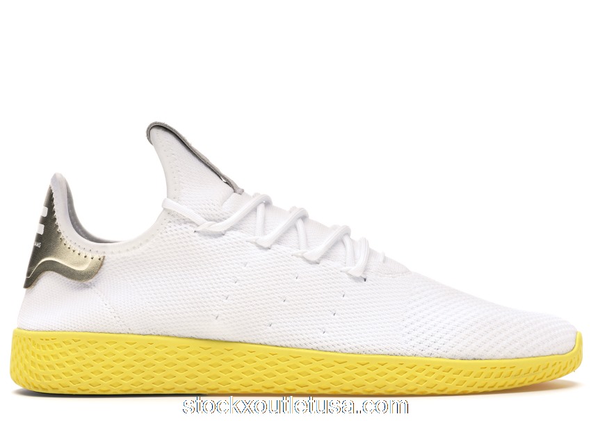 Outlet adidas Tennis HU Pharrell White Yellow BY2674