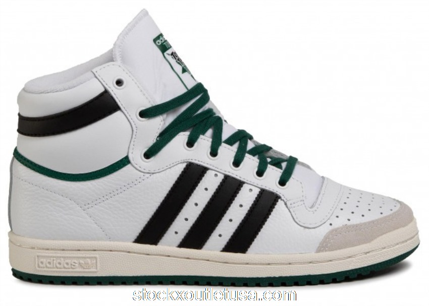 Outlet adidas Top Ten hi White Black Green EF6364