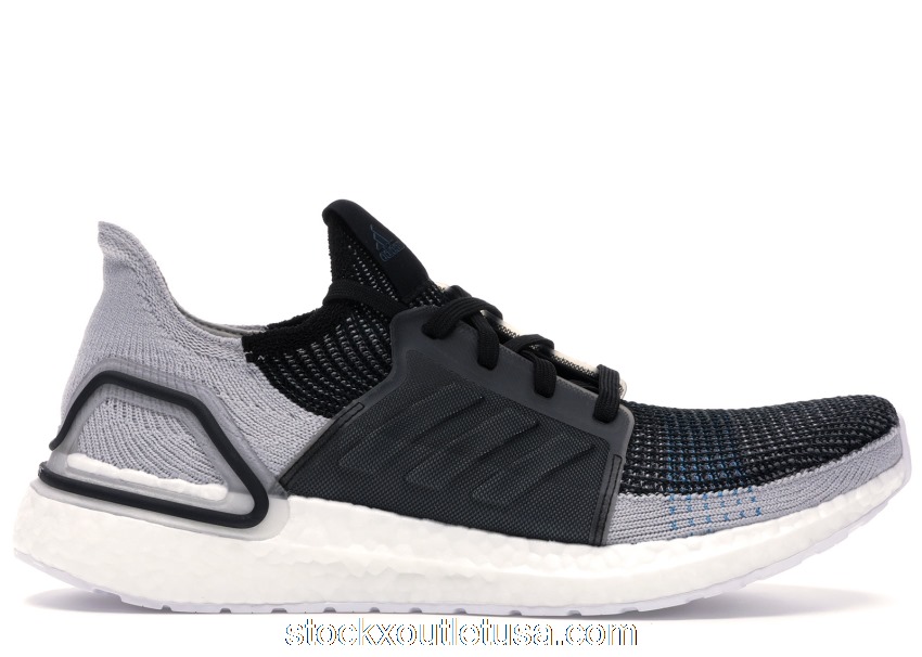 Outlet adidas Ultra Boost 19 Core Black Grey Six Shock Cyan F35242