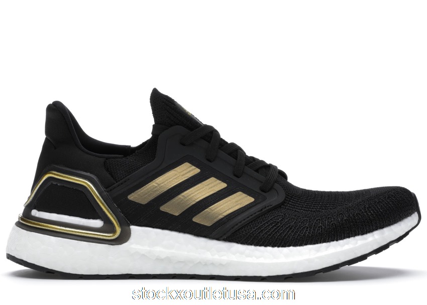 Outlet adidas Ultra Boost 20 Black Gold White EE4393